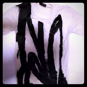 BURBERRY PRORSUM black and white t-shirt